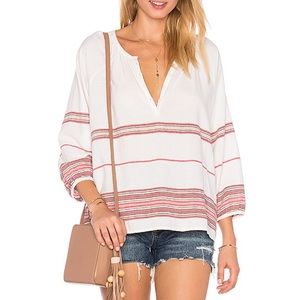 SOFT JOIE Yarissa Peasant Top in ‘Porcelain’